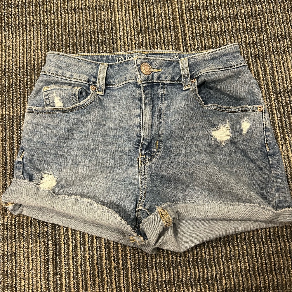 Maurices Blue Distressed Jean Shorts